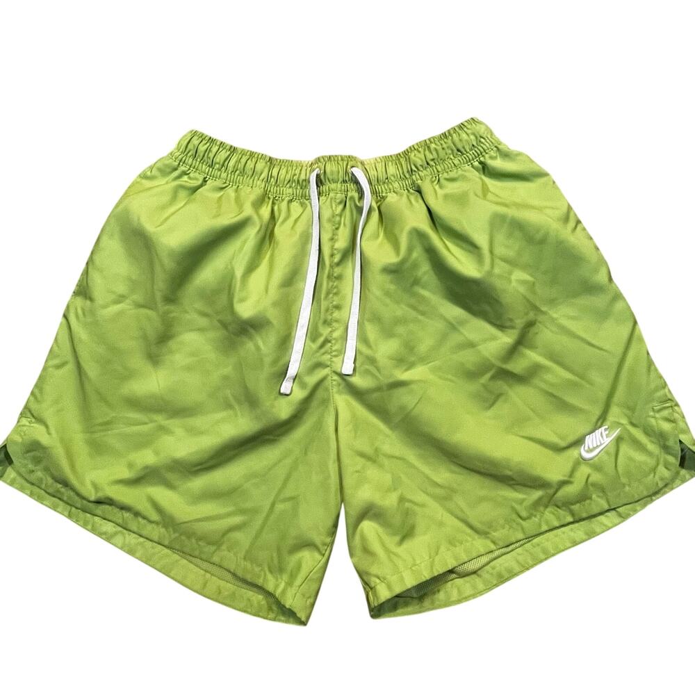 Nike Shorts Swoosh Sportswear Men XL Woven Flow Mesh Lined Retro Green